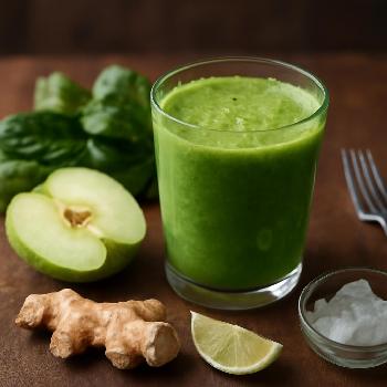 Smoothie Vert Énergisant aux Épinards, Pomme et Gingembre