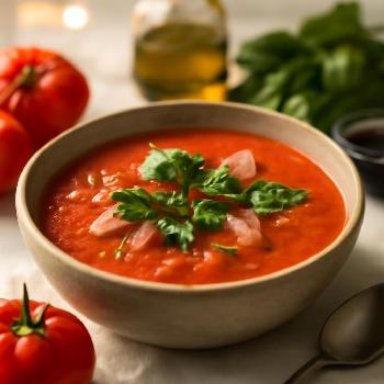 Soupe Tomate Basilic Froide Express