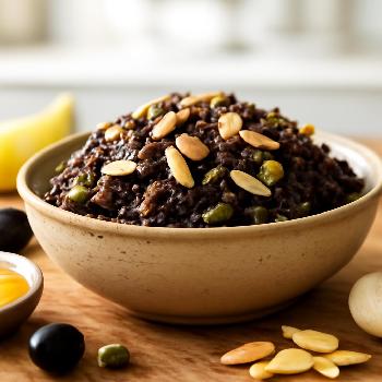 Tapenade d'olives noires aux amandes