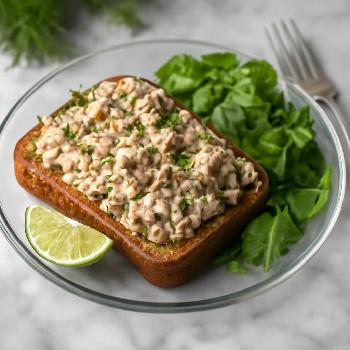 Toast Thon-Mayo Revisitée aux Herbes Fraîches et Citron Vert