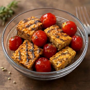 Tofu Grillé aux Herbes de Provence et Tomates Cerises