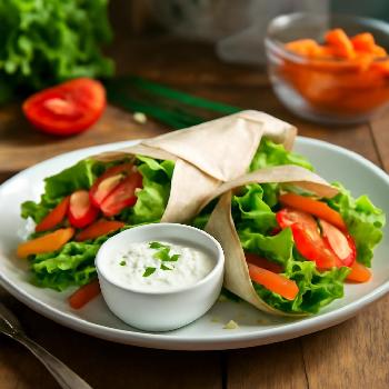 Wrap Crudités Sauce Yaourt : Végétarien, Frais et Rapide !