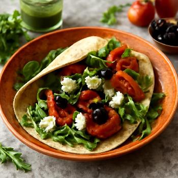 Wrap Méditerranéen Végétarien : Fraîcheur et Rapidité