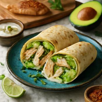 Wrap Poulet Avocat et Sauce Yaourt Rafraîchissant