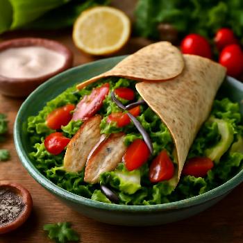 Wrap Poulet Minceur aux Légumes Croquants