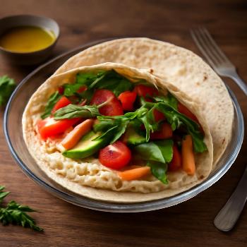 Wrap Végétarien Express aux Crudités et Houmous