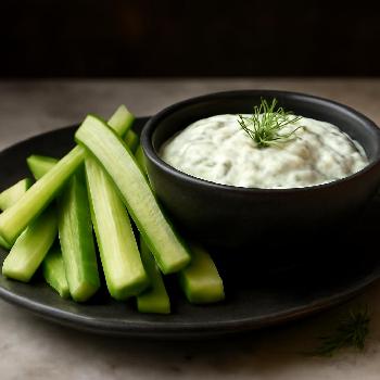 Bâtonnets de Concombre au Tzatziki Léger