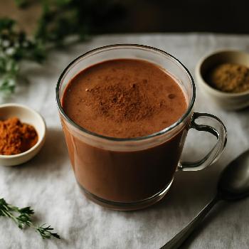 Boisson chaude au chocolat noir et épices anti-inflammatoires