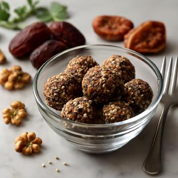 Bouchées dattes-figues-noix méditerranéennes