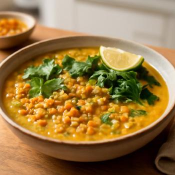 Curry de Lentilles Corail au Lait de Coco : Un Dîner Doux pour le Microbiome
