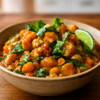 Curry de Patates Douces et Pois Chiches Végétalien