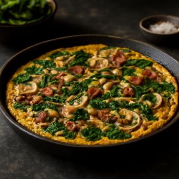 Frittata Épinards, Champignons et Lardons Whole30