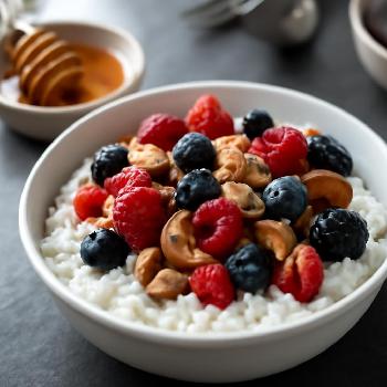 Fromage Cottage Protéiné aux Fruits Rouges et Noix