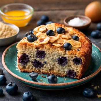 Gâteau aux Myrtilles et Amandes Faible en Glucides