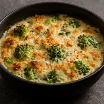 Gratin de Brocolis et Fromage Riche en Calcium pour la Grossesse