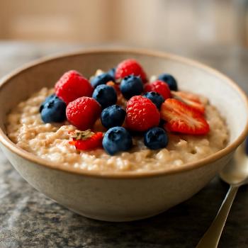 Gruau à l'Avoine et aux Fruits Rouges (Faible en Graisses Saturées)