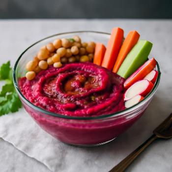 Houmous de Betterave Anti-Inflammatoire avec Crudités