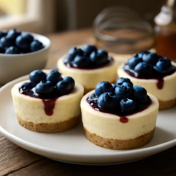 Mini Cheesecakes Keto aux Myrtilles