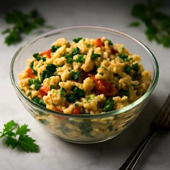 Oeufs Brouillés aux Légumes Faibles en Sodium