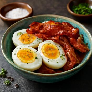 Oeufs Durs au Bacon Croustillant