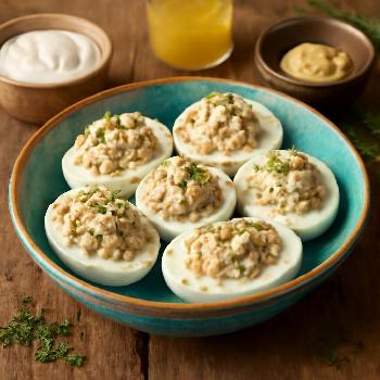 Oeufs Durs Farcis au Thon: Une collation protéinée idéale