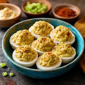 Oeufs Durs Farcis Faibles en Glucides