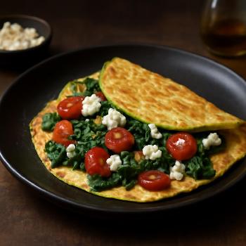 Omelette aux Légumes et Feta pour un Déjeuner Contrôlé
