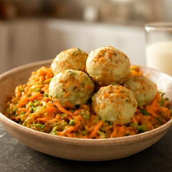 Petites Boulettes de Poisson et Légumes Tendres