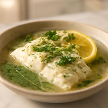 Poisson Poché au Citron et Herbes Fraîches (Faible en Sodium)