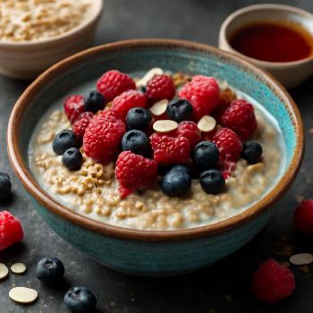 Porridge d'Avoine aux Fruits Rouges et Graines de Chia : Petit Déjeuner Équilibré