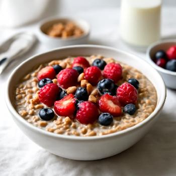 Porridge d'Avoine aux Fruits Rouges et Noix (Faible IG)