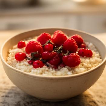 Porridge Protéiné aux Fruits Rouges et Graines de Chia