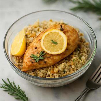 Poulet au Citron et Romarin avec Quinoa: Un Dîner Léger et Savoureux pour Diabétiques