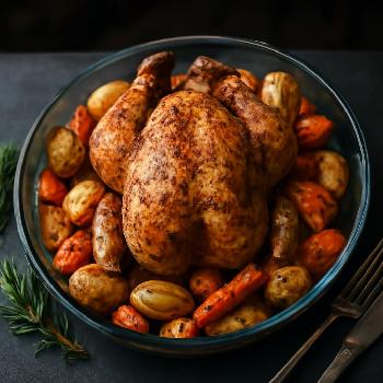 Poulet et Légumes Rôtis (Sans Crustacés)