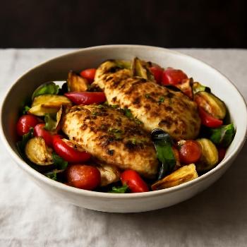Poulet Grillé aux Légumes d'Été (Sans Sel Ajouté)