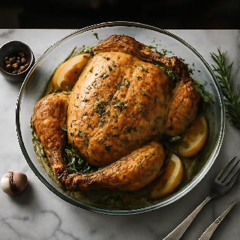 Poulet Rôti aux Herbes et Citron (Faible en Sodium)