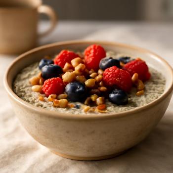 Pudding de Chia Protéiné aux Noix et Baies