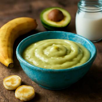 Purée d'avocat et de banane (Introduction progressive)