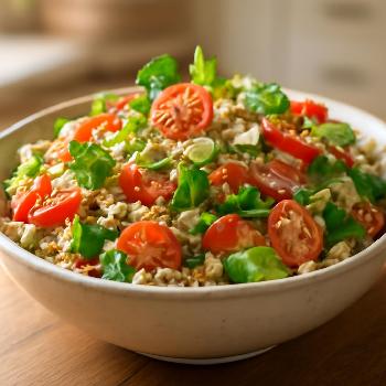 Salade de Quinoa et Graines de Chanvre aux Légumes Croquants