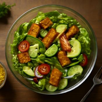 Salade de Tempeh Fumé Fermenté et Avocat