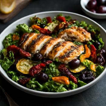 Salade Paléo Méditerranéenne au Poulet Grillé