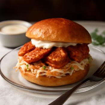 Sandwich au Tempeh Mariné façon Buffalo