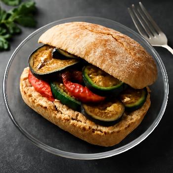 Sandwich Végétal aux Légumes Grillés et Tartinade de Cajou