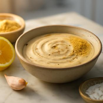 Sauce au tahini, citron et levure nutritionnelle