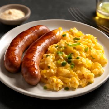 Saucisses et Oeufs Brouillés Keto