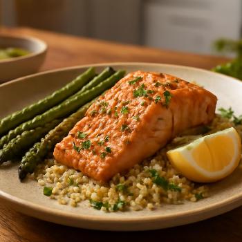 Saumon Grillé aux Asperges et Quinoa