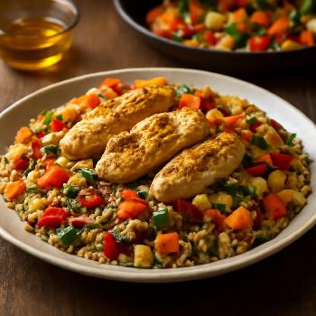 Sauté de Poulet et Quinoa aux Légumes Croquants