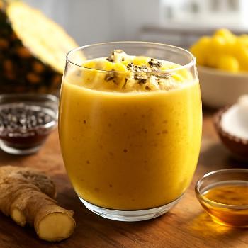 Smoothie Anti-Inflammatoire Curcuma, Ananas et Coco