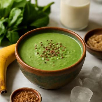 Smoothie Énergisant aux Épinards et aux Bananes (Bon pour le Cœur)