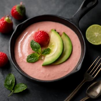 Smoothie Fraise et Avocat Faible en Sodium